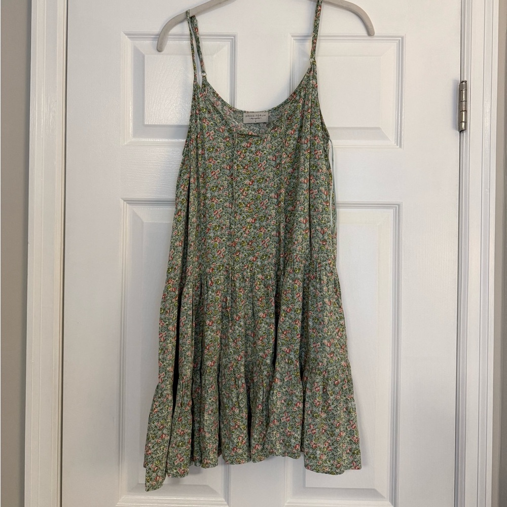 Dress Forum Floral Blue and Red Dress